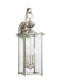 Jamestowne Two Light Outdoor Wall Lantern in Antique Brushed Nickel