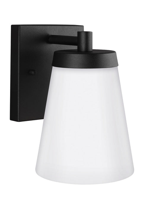 Renville One Light Outdoor Wall Lantern in Black