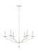 F3130/6PSW- Annie Chandelier in Plaster White by Visual Comfort Studio