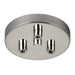 Multi-Port Canopies Three Light Multi-Port Canopy with Swag Hooks in Polished Nickel