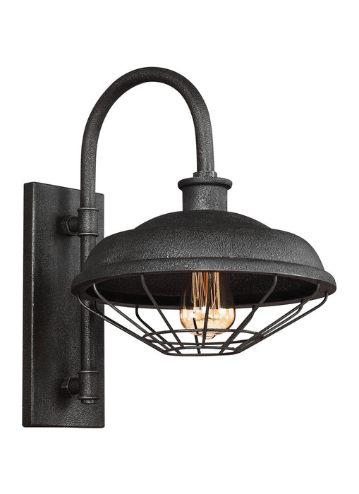 Lennex One Light Outdoor Wall Lantern in Slate Grey Metal