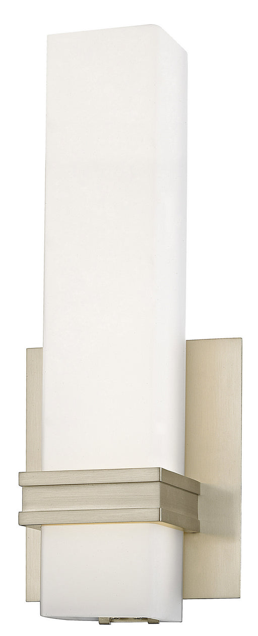 11076-09- LED Wall Sconce in Satin Nickel with Satin White Glass by Dolan Designs