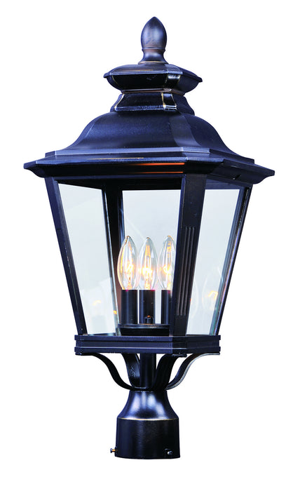 1131CLBZ - Knoxville 3-Light Outdoor Post in Bronze with Clear Glass by Maxim Lighting