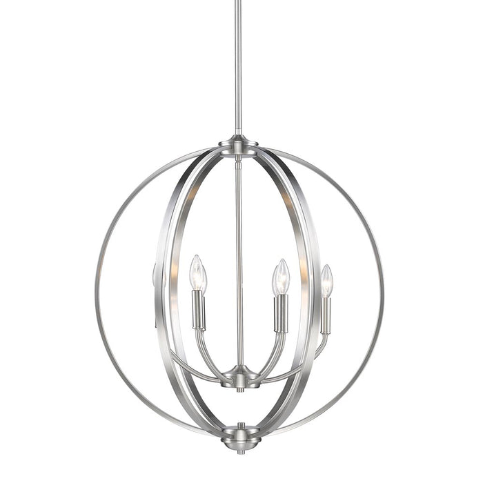 3167-6 PW- Colson 6-Light Chandelier in Pewter with No Shade by Golden Lighting