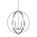 3167-6 PW- Colson 6-Light Chandelier in Pewter with No Shade by Golden Lighting