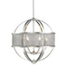 3167-6 PW-PW- Colson 6-Light Chandelier in Pewter with Pewter Shade by Golden Lighting