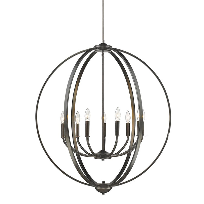 3167-9 EB- Colson 9-Light Chandelier in Etruscan Bronze with No Shade by Golden Lighting