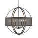 3167-9 EB-EB- Colson 9-Light Chandelier in Etruscan Bronze with Etruscan Bronze Shade by Golden Lighting