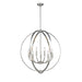 3167-9 PW- Colson 9-Light Chandelier in Pewter with No Shade by Golden Lighting