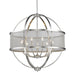 3167-9 PW-PW- Colson 9-Light Chandelier in Pewter with Pewter Shade by Golden Lighting