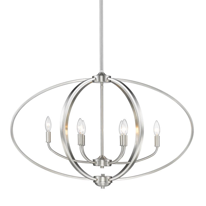 3167-LP PW- Colson Linear Pendant in Pewter with No Shade by Golden Lighting