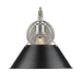 3306-1W PW-BLK- Orwell 1-Light Wall Sconce in Pewter with Black Shade by Golden Lighting