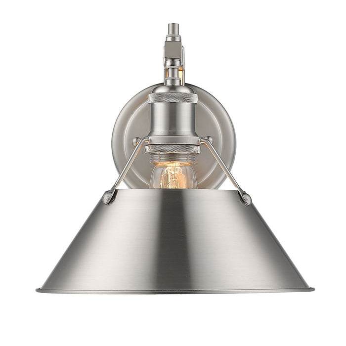 3306-1W PW-PW- Orwell 1-Light Wall Sconce in Pewter with Pewter Shade by Golden Lighting