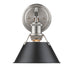 3306-BA1 PW-BLK- Orwell 1-Light Bath Vanity in Pewter with Black Shade by Golden Lighting