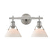 3306-BA2 PW-OP- Orwell 2-Light Bath Vanity in Pewter with Opal Glass Shades by Golden Lighting