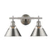 3306-BA2 PW-PW- Orwell 2-Light Bath Vanity in Pewter with Pewter Shades by Golden Lighting