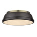 3602-14 AB-RBZ- Duncan Flush Mount in Aged Brass with Rubbed Bronze Shade by Golden Lighting