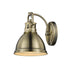 3602-BA1 AB-AB- Duncan 1-Light Bath Vanity in Aged Brass with Aged Brass Shade by Golden Lighting