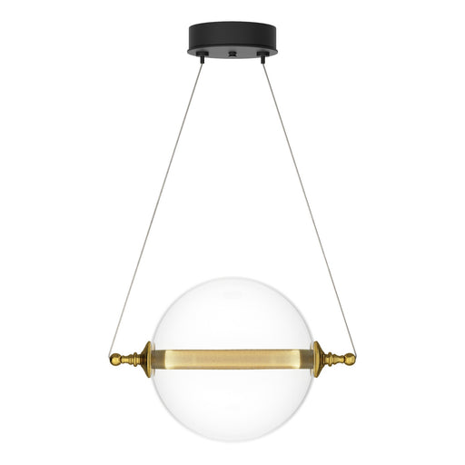 Otto Sphere Low Voltage Mini Pendant in Black with Brass Accents - 161305-SKT-STND-31-YT0517 by Hubbardton Forge