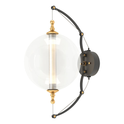 Otto Sphere Sconce in Black with Brass Accents - 207903-SKT-31-YT0517 by Hubbardton Forge