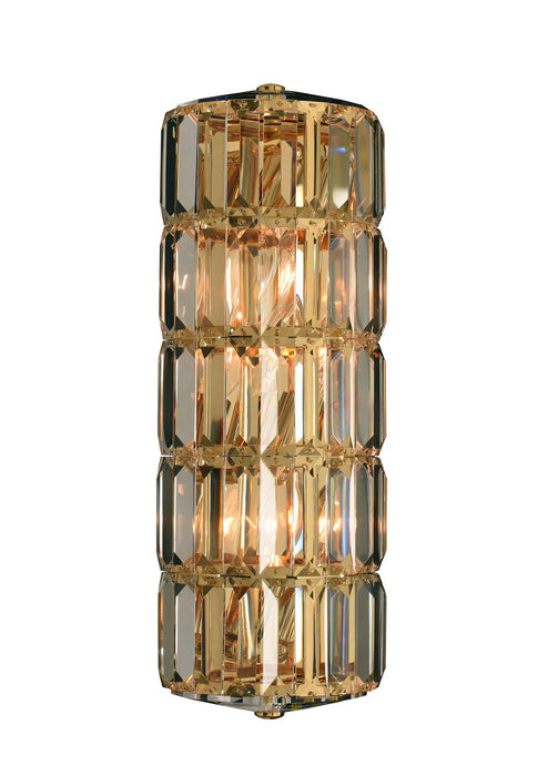 025721-018-FR001- Classic Julien Medium Wall Sconce in 18K Gold with Firenze Clear Crystals by Allegri