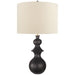 Saxon One Light Table Lamp in Metallic Black