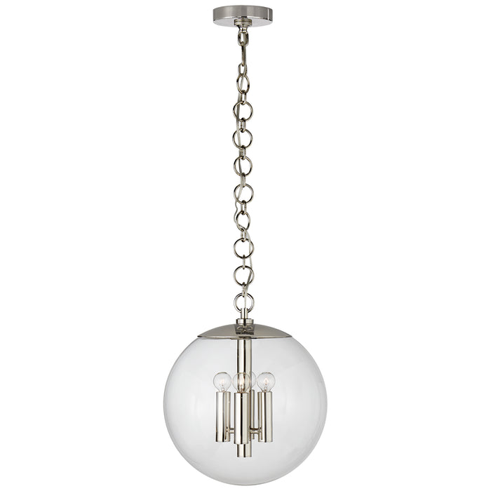 Turenne Four Light Pendant in Polished Nickel