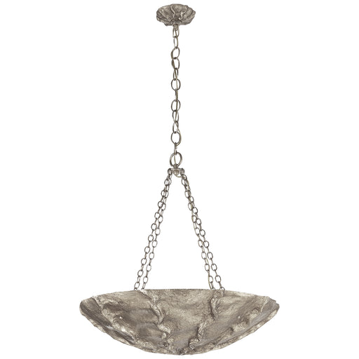 Benit Four Light Chandelier in Burnished Silver Leaf