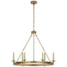 Launceton Six Light Chandelier in Antique-Burnished Brass