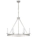 Launceton Six Light Chandelier in Polished Nickel