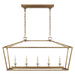 Darlana Five Light Linear Pendant in Gilded Iron