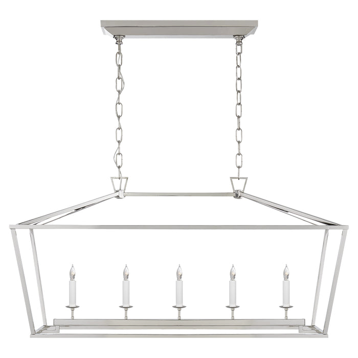 Darlana Five Light Linear Pendant in Polished Nickel