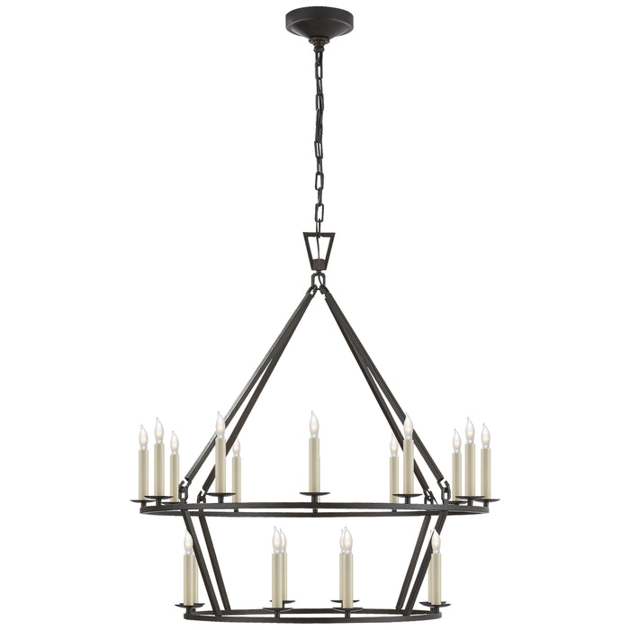 Darlana 20 Light Chandelier in Aged Iron