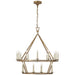 Darlana 20 Light Chandelier in Gilded Iron