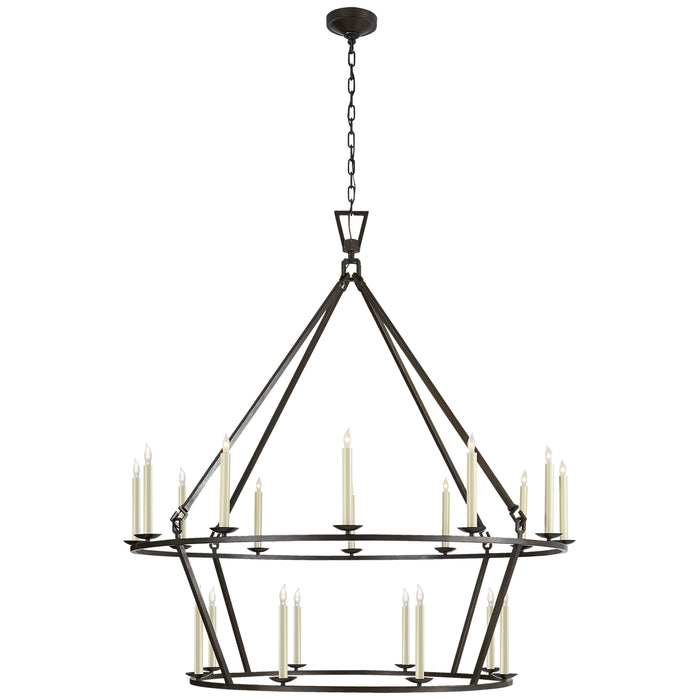 Darlana 20 Light Chandelier in Aged Iron