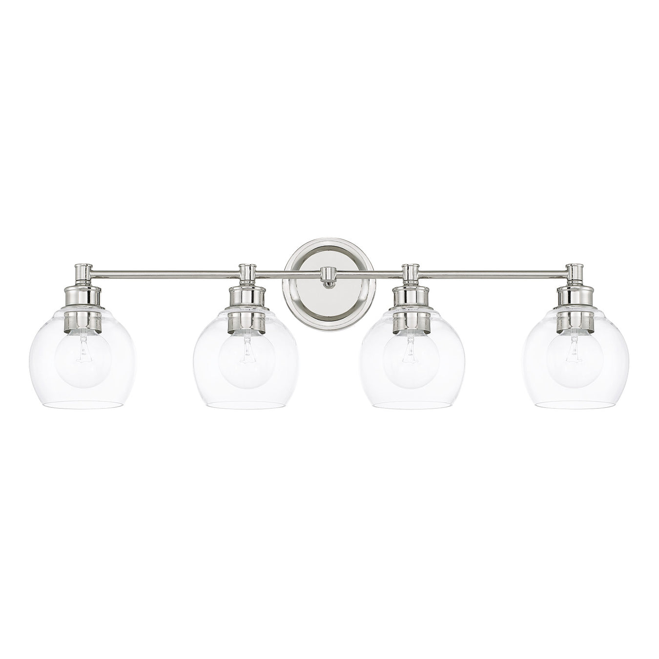 121141PN-426- Mid-Century Modern Vanity in Polished Nickel with Clear Glass by Capital Lighting