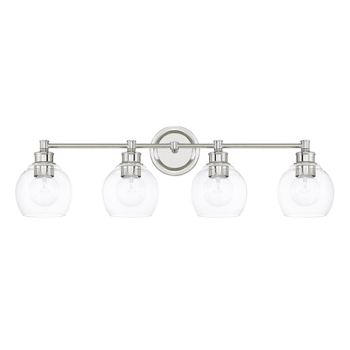 121141PN-426- Mid-Century Modern Vanity in Polished Nickel with Clear Glass by Capital Lighting