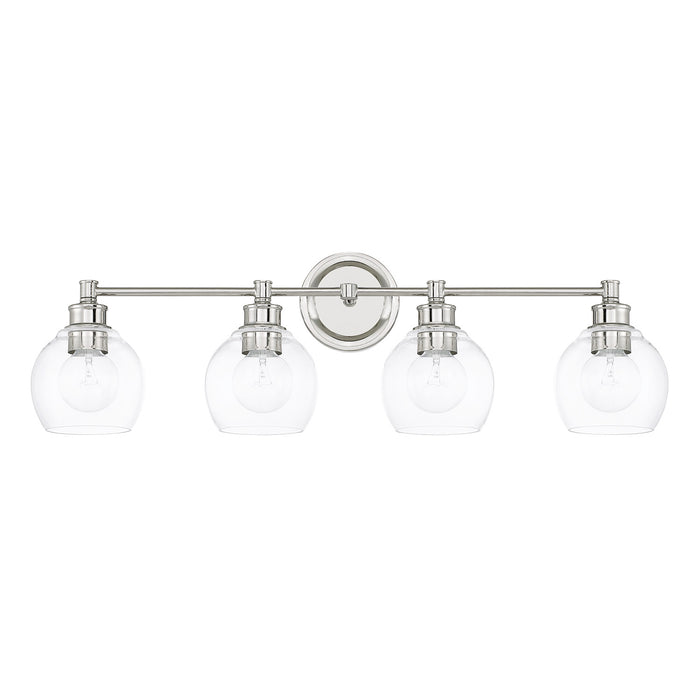 121141PN-426- Mid-Century Modern Vanity in Polished Nickel with Clear Glass by Capital Lighting