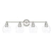 121141PN-426- Mid-Century Modern Vanity in Polished Nickel with Clear Glass by Capital Lighting