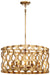 N6775-293- Coronade 6-Light Pendant in Pandora Gold Leaf by Metropolitan