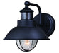 T0260- Harwich Dualux 8" Outdoor Wall Light in Textured Black by Vaxcel