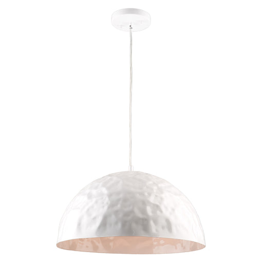 AC10740WH- Forged Metal Pendant in Glossy White by Artcraft