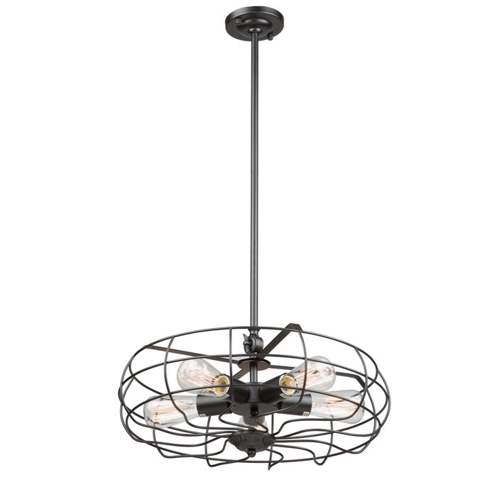 AC10787BK- Windswept Chandelier in Black by Artcraft