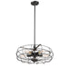 AC10787BK- Windswept Chandelier in Black by Artcraft