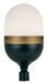 CAP-8509-MK-TG- Capsule 3-Light Outdoor Lantern Post in Matte Black / Textured Gold by Crystorama