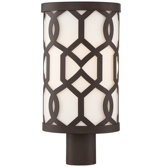 JEN-2207-DB- Jennings 1-Light Outdoor Lantern Post in Dark Bronze by Crystorama