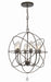 SOL-9326-EB- Solaris 6-Light Outdoor Chandelier in English Bronze by Crystorama