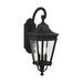 Cotswold Lane Three Light Outdoor Wall Lantern in Black