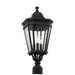 Cotswold Lane Three Light Outdoor Post Lantern in Black