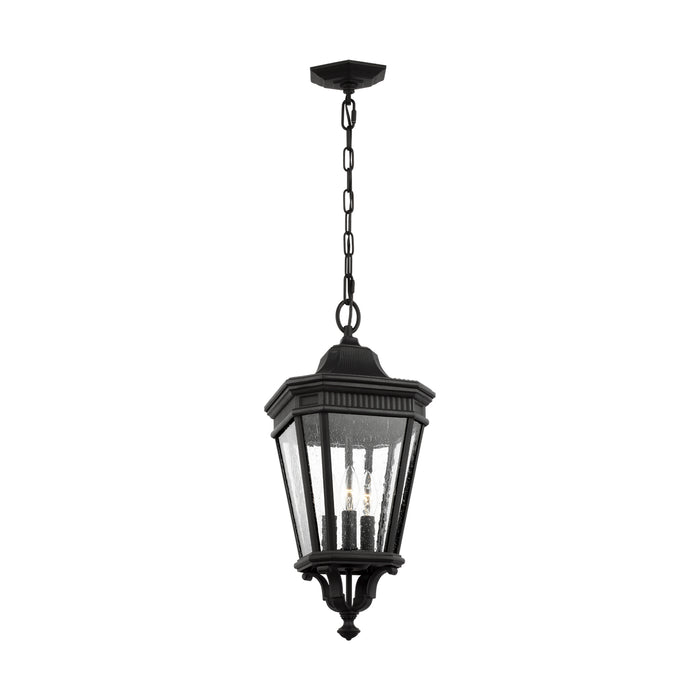 Cotswold Lane Three Light Hanging Lantern in Black